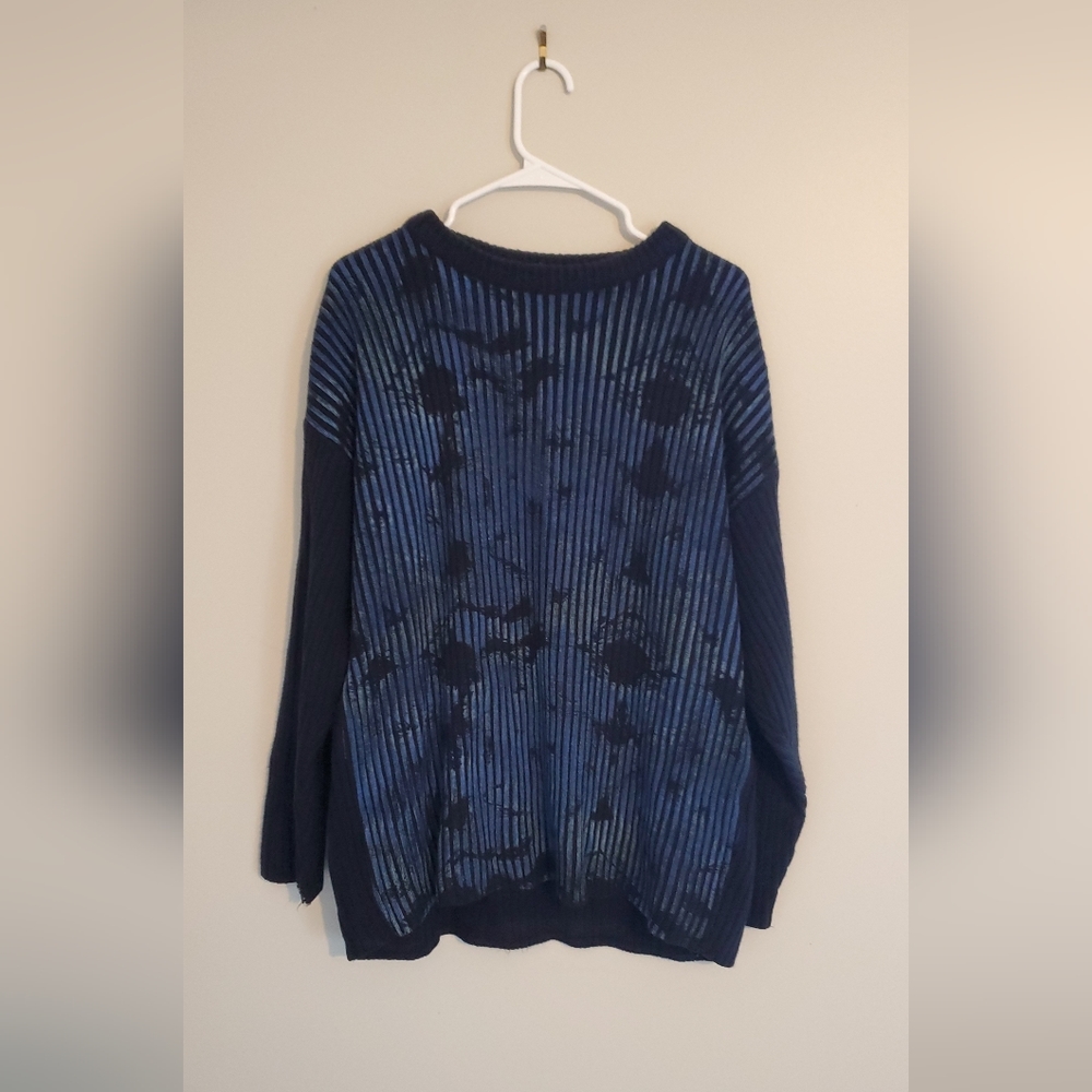 Size L-Vintage Bergati Sweater Blue and Black